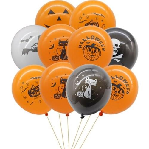 30pcs Black Skull Latex Balloons Halloween Series Pirate Balls Pirates Theme Birthday Party Decoration Supplies Kids Toys Globos