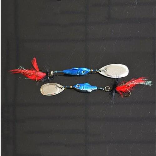 3D Eyes Bionic Anti-corrosion Metal Fishing Bait Artificial Rotating sequins 6cm/6g Freshwater Fishing Lure Hard Bait