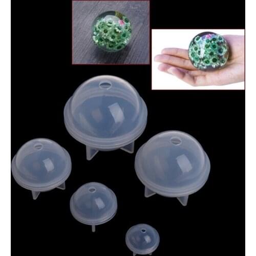5Pcs/Set Sphere Resin Casting Molding Silicone Molds Tools Set for DIY Craft Making Tool Included 5 Size Resin Mold