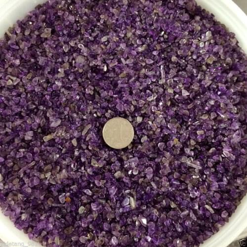 50g Natural Mini Amethyst Point Quartz Crystal Stone Rock Chips Lucky Healing