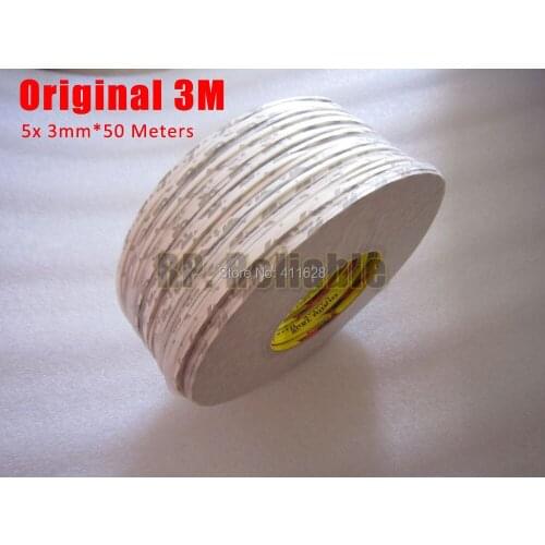 Promotion! 5x (3mm*50M) 9080 Two Sides Tape Adhesive for LED Cellphone Tablet LCD Screen Frame Speaker, Battery Module Assembly