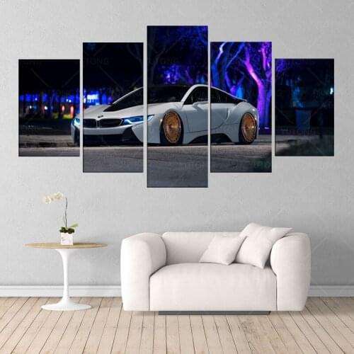 BMW i8 2 5pcs Poster HD Wall Picture print Canvas Painting Wall Art for living room Home Decor frame