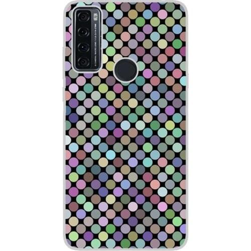 Compatible with TCL-20-SE-4G silicone gel tpu case cover case custom drawing design anti-bump polka dots 010 case