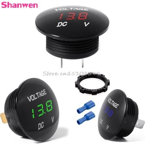 Car Motorcycle DC12V-24V LED Panel Digital Voltage Meter Display Voltmeter G08 Whosale&DropShip