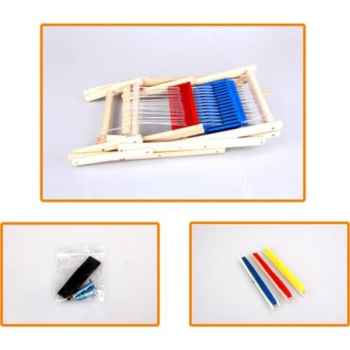 Wooden Weaving Loom Toys Craft Hand Knitting Machine Kids Educational Toy