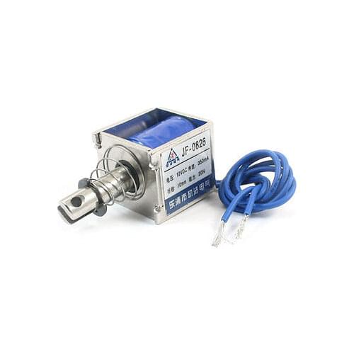 JF-0826 DC12V/DC24V 350mA 20N 10mm Pull Open Frame Solenoid Electromagnet