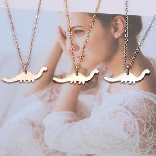 Creative Hip Hop Dinosaur Pendant Mens Alloy Simple Animal Necklace Punk Neutral Fashion Jewelry Pendant Gift