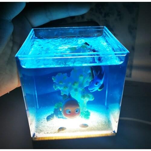 Cultural and creative handmade creative marine life science childrens day gift Finding Nemo decorations small night light clown