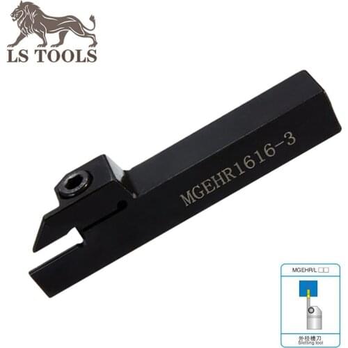 LS TOOLS Internal turning cutting tools bar 2mm 3mm 4mm grooving tool Holder MGEHR1616-2 MGEHR1616-3 need MGMN200/300 inserts