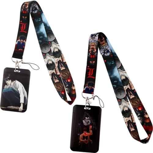 LX755 1PC Hot Sale Death Diary Film Mobile Phone Belt Keychain Cheetah Badge Camera USB Keychain Lanyard Neck Strap