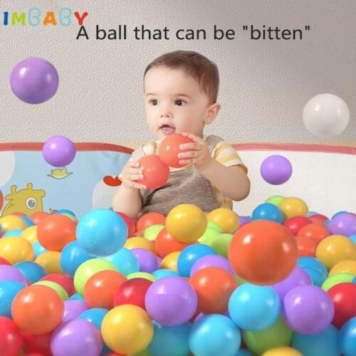 IMBABY Ocean Balls For Dry Pool Baby Playground 50/100pcs 5.5/7cm Ball For Playpen Childrens Park Balls Baby Toy Colorful Soft