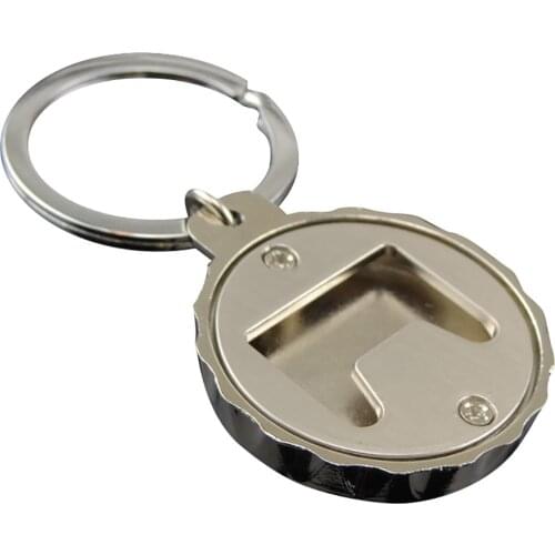 New Creative Beer Bottle Cap-shaped Bottle Opener Portable KeyChain Metal Keyring Bottle Opener Tool