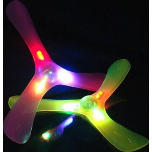 New LED Light 3 Leaves Boomerang outdoor fun sports Luminous Outdoor Park special flying Toys Flying Disk flying sauce