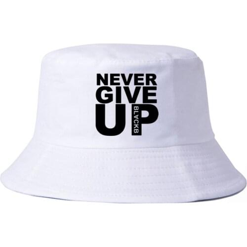 Never Give Up Liverpool Print bucket hat Men Mo Salah You'll Never Walk Alone panama fisherman cap Unisex Harajuku bob chapeau