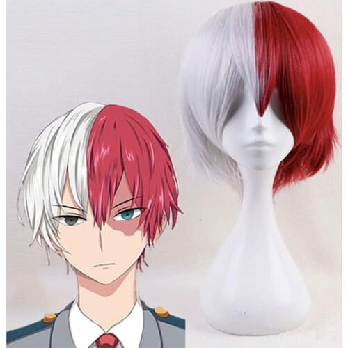 My Hero Academia Cosplay Wig Todoroki Shoto Cosplay Wig Heat Resistant Synthetic Boku No Hero Academia Cosplay Wigs Halloween