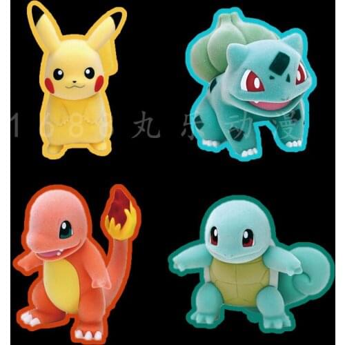 Pokémon Pikachu Wonder Frog Seed Little Fire Dragon Jenny Turtle Pokemon Flocking Car Hand-made Home Decoration