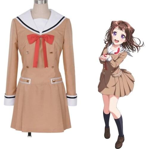 BanG Dream Toyama Kasumi Hanazono Tae Yamabuki Saya School Uniform Sailor Suit Dress Outfit Anime Customize Cosplay Costumes