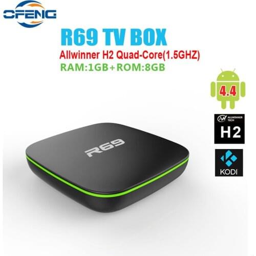 R69 Smart Android 7.1 TV Box 1GB 8GB Allwinner H3 Quad-Core 2.4G Wifi Set Top Box 1080P HD Support 3D movie Media player