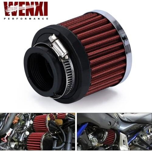 Universal 1.5" 38mm Interface Motorcycle Car Air Intake Filters Cone Cold Air Filter System Turbo Vent Crankcase WX-AIT15