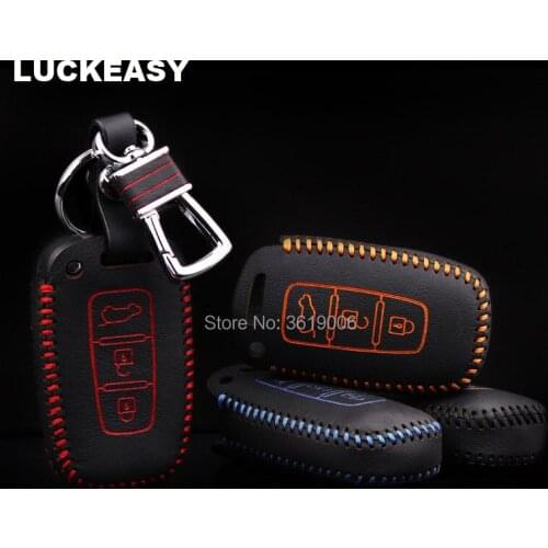 LUCKEASY High Quality leather remote key Case Cover Holder For KIA Series