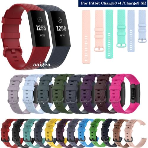 High Quality Watch Strap Bracelet Sport Watch Bands Silicone Wristband For Fitbit Charge 3 / 4 / Charge3 SE Accessori