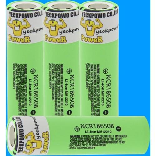YECKPOWO 18650 battery NCR18650B li-ion batteries lithium akkumulator 3400mah 3.7V Russia warehouse fast delivery 18650 charger