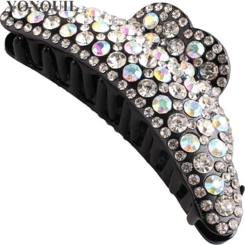 Ladies Fashion Hairgrip Rhinestone Shining Hair Claws Crystal Hair Clips Women Trendy Crab Barrettes Headwear Hair Accessories