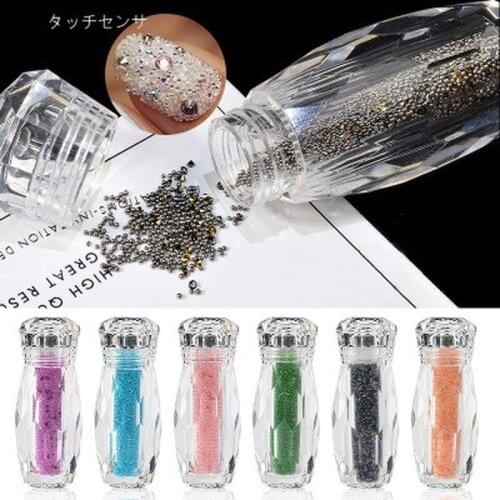 1 Box Pixie Nails Crystal Glitter Micro Beads Multicolor AB 3D Nail Art Rhinestone Decorations Manicure Accessories