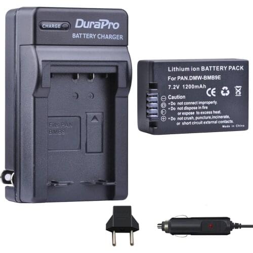1pcs DMW-BMB9 DMW-BMB9E DMW BMB9 Battery + Car Charger for Panasonic Lumix DMC FZ40K FZ45K FZ47K FZ48K FZ60 FZ70 FZ100 FZ150