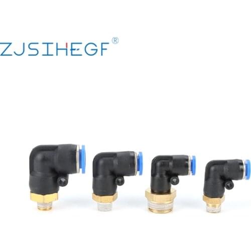 10pcs Pneumatic Fittings Quick Push In Connector 1/8'' 1/4'' 3/8'' Male Thread-4 6 8 10 12mm Air Tube PL6-02/8-02/6-01/8-1