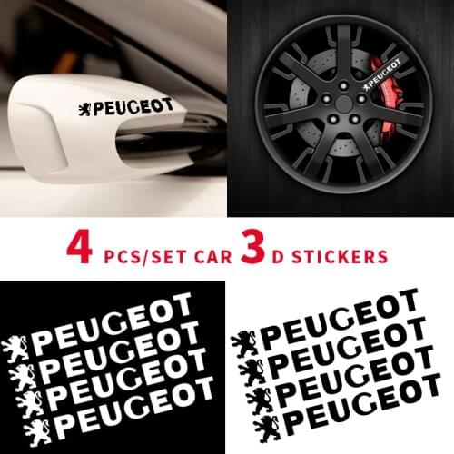4pcs High Quality Car Handle Decorative Stickers for Peugeots 308 408 508 RCZ 208 3008 2008 Car Accessories