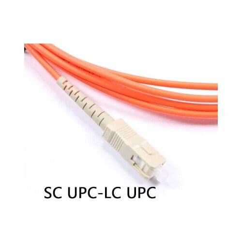 5pcs/lot SC/UPC-LC/UPC fiber optic patch cord 1M 2M 3M 5M 10M 15M Simplex Multimode optical fiber jumper Free shipping