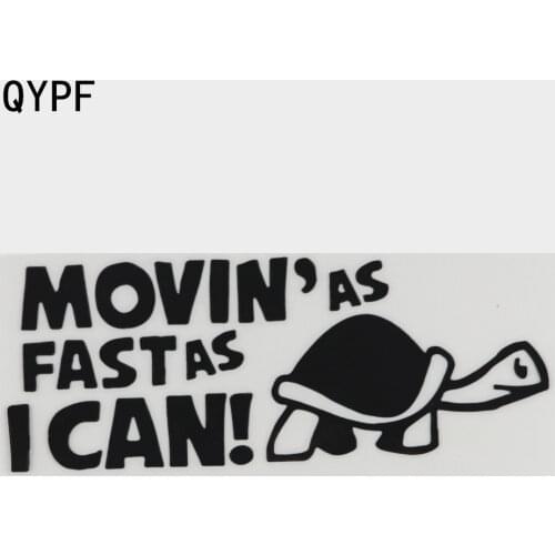 14.8CM*6CM Car Sticker "Moving As Fast as I Can" Funny Car Reflective Decal Car Stickers Car Styling With Black Sliver C8-0151