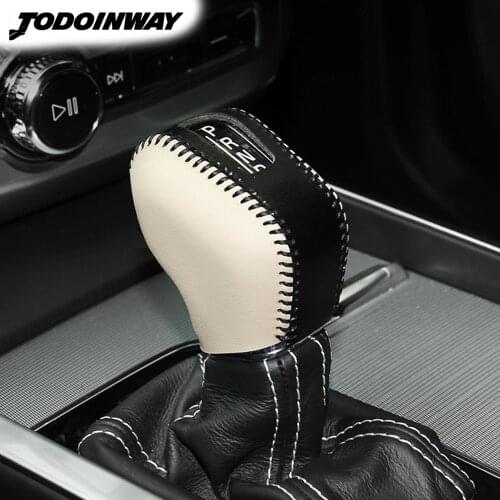 Car Handbrake Grip Cover for Volvo XC60 S60 V60 XC90 S90 V90 2020 Gear Shift Head Genuine Leather Case Interior Accessories