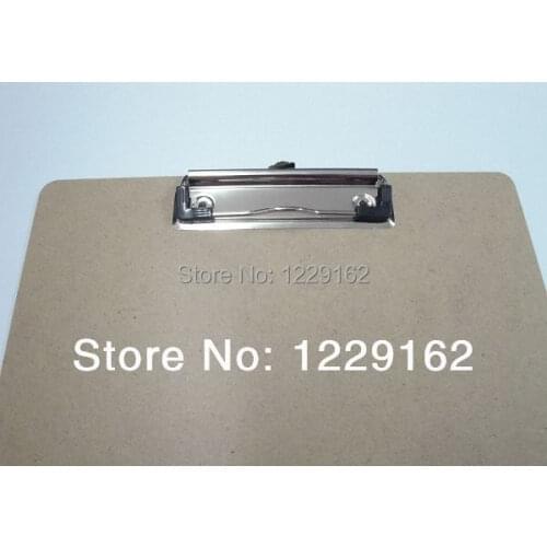 Free Shipping (4pcs/lot) Office supplies A4 MDF clip board Wooden file clip board menu clipboard with hook Stationery