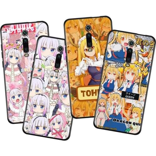 Dragon Maid Anime Cute For Xiaomi Redmi 9i 9T 9A 9C 9 8A 8 GO 7 7A S2 Y2 6 6A 5 5A 4X Prime Pro Plus Black Phone Case