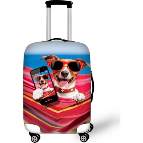 Pet Case cover Travel accessories 3D dog Suitcase cover zipper suit 18-32 Inch Thick elastic protective case for a suitcase