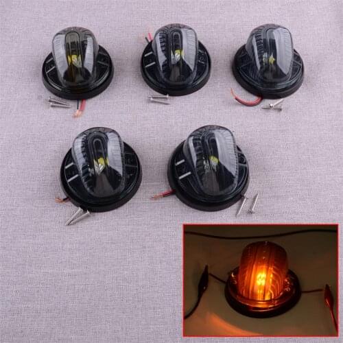 CITALL 1 Set Smoke Black Cab Roof Top Marker Clearance Running Lights Fit For Chevrolet GMC C K Series 1973-1987 Car Accessories