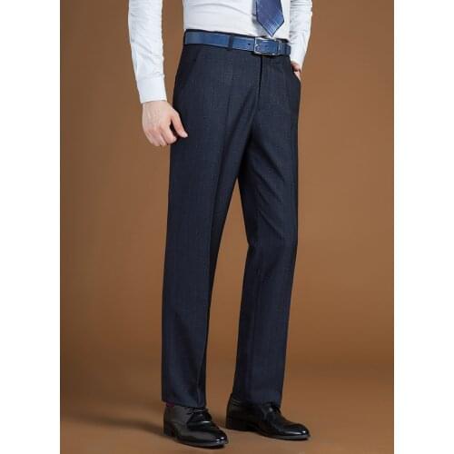 Formal Office Baggy Work Trousers Big Size Men Winter Business Suit Pants Spring Autumn Male Thick Regular Fit 8 Colors