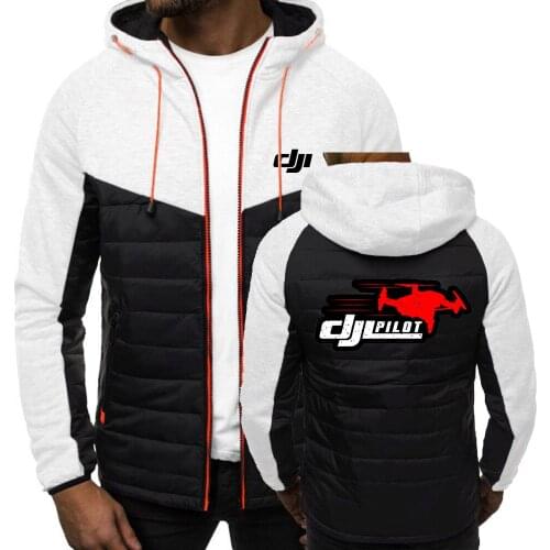 Spring Autumn Dji Mavic Pilot Logo Hoodies Print New 2021 Jacket Men Popular Coats Fashion Warm Fleece Padded Warm Zipper Tops