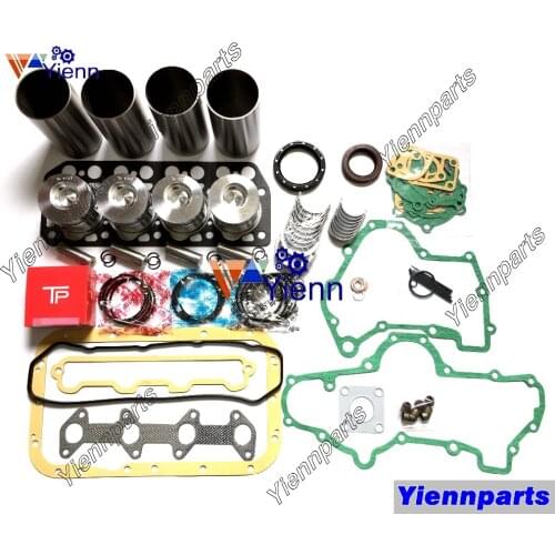 For Mitsubishi K4F Overhaul Rebuild Kit: Piston Ring Liner Head Gasket Bearing Set Fit MT25 Tractor Diesel Engine Spare Parts