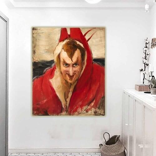 Ilya Efimovich Repin《Portrait of G.G. Ge as Mephistopheles》Canvas Oil Painting Aesthetic Picture Hanging Decor Home Decoration