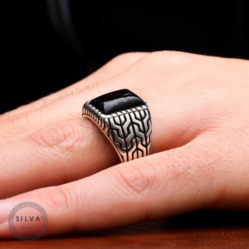 Agate Aqeeq 925 Silver Mens ring. Mens Jewelry Stamped With Silver Stamp 925 All Sizes Are Available