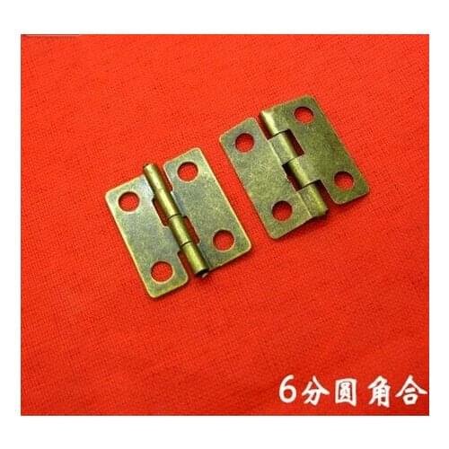Hardware supplies rounded box hinge hardware accessories small hinge bronze tin gift box