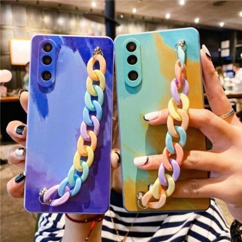 Painted Rainbow Wristband Soft Case For Huawei Mate 20 Pro TPU Cover For Huawei View 20 V30 Pro Mate 40 Pro Mate 30 Lite Capas