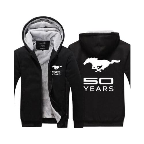 NEW Winter Tracksuit For men Hoody Jacket Thicken Warm 50 years for Mustang sweatshirt Plus Velvet coat