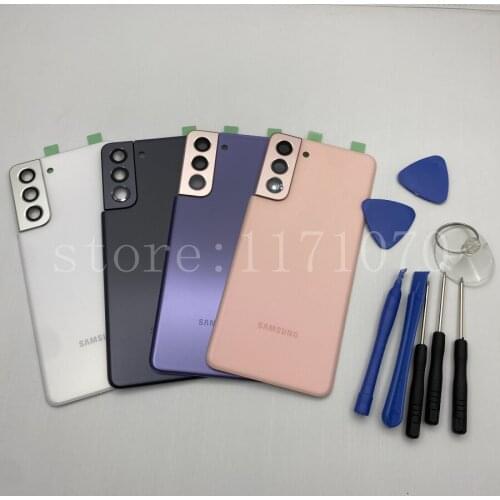 Original Housing Cover Door Rear Case Samsung Galaxy S21 5G G990 SM-G990FD Back Case Battery Cover Glass Replaceme TOOL
