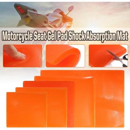 DIY Modified Motorcycle Seat Cushion Gel Pad Shock Absorption Mat Comfortable Soft Cool Orange for Motorcycle Car Chair Cushion