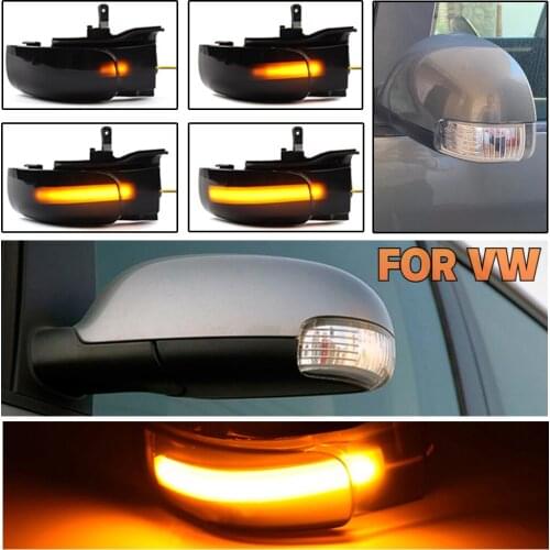 For VW Touran 1T1 1T2 2003 2004 2005 2006 2007 2008 2009 Dynamic Blinker LED Turn Signal Light Side Mirror Indicator Sequential
