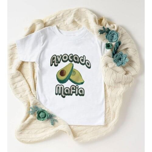 Avocado Yoga Harajuku Casual Funny Printed Girls Clothes Crew Neck T Shirt Girl Toddler Tshirt Aesthetics Boys T Shirts Summer
